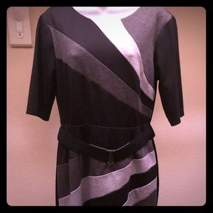 Black and gray dress. Size 12 petite